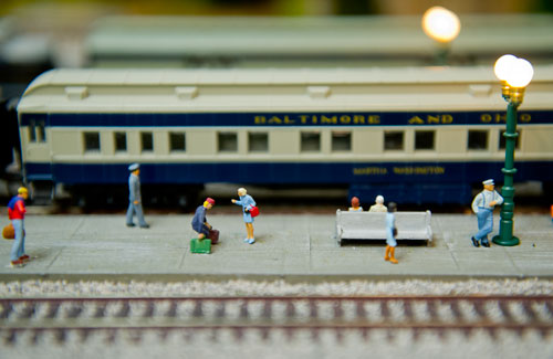 A Union Station scene as passengers load onto trains at George Bloodworth's home in Alpharetta on Sunday, January 6, 2013.