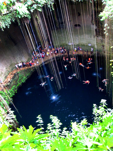The Ik-Kil cenote outside of Chichen Itza in Mexico on Monday, January 21, 2013.