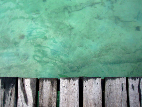 The water around Isla Mujeres is clear from the docks to the bottom on Thursday, January 24, 2013.