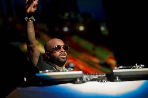 Jermaine Dupri performs on stage at the Fox Theatre in Atlanta during the So So Def 20th Anniversary Concert on Saturday, February 23, 2013. 
