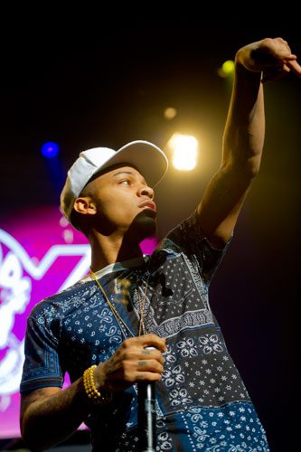 Bow Wow performs on stage at the Fox Theatre in Atlanta during the So So Def 20th Anniversary Concert on Saturday, February 23, 2013. 