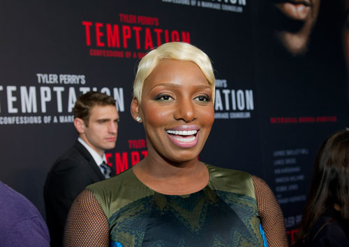 Nene Leakes walks the red carpet for Tyler Perry's new movie Temptation at the AMC Parkway Pointe 15 theaters in Atlanta on Saturday, March 16, 2013.