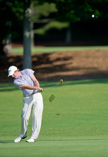 LSU's Stewart Jolly competes at the Capital City Club's Crabapple Course in Milton, Georgia for the first round of the NCAA Mens Golf Championship Tournament on Tuesday, May 28, 2013.