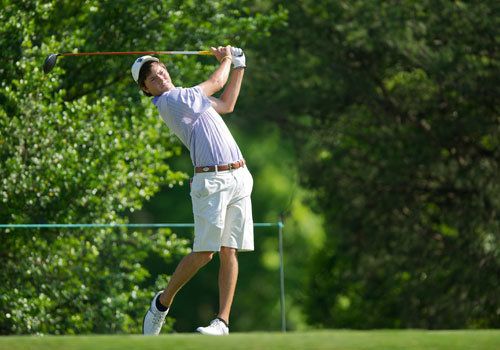 LSU's Zach Wright competes at the Capital City Club's Crabapple Course in Milton, Georgia for the first round of the NCAA Mens Golf Championship Tournament on Tuesday, May 28, 2013.