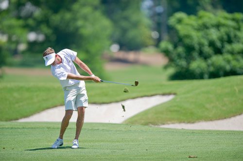 LSU's Smylie Kaufman competes at the Capital City Club's Crabapple Course in Milton, Georgia for the second round of the NCAA Mens Golf Championship Tournament on Wednesday, May 29, 2013.