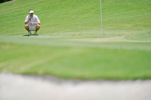 LSU's Curtis Thompson competes at the Capital City Club's Crabapple Course in Milton, Georgia for the second round of the NCAA Mens Golf Championship Tournament on Wednesday, May 29, 2013.