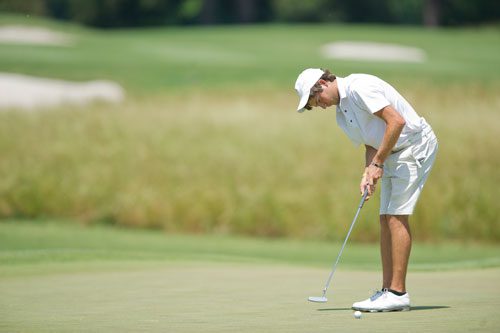 LSU's Zach Wright competes at the Capital City Club's Crabapple Course in Milton, Georgia for the second round of the NCAA Mens Golf Championship Tournament on Wednesday, May 29, 2013.