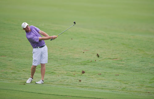 LSU's Andrew Presley competes at the Capital City Club's Crabapple Course in Milton, Georgia for the second round of the NCAA Mens Golf Championship Tournament on Thursday, May 30, 2013.