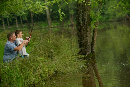 The Alpharetta Fishing Derby at the Brookside Office Park pond on Saturday, June 8, 2013.