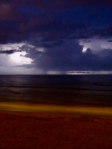 Lightning off of the coast of Jensen Beach, Florida.