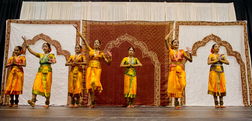 Dancers perform on stage at during the 17th annual Festival of India at the Gwinnett Center in Duluth on Saturday, August 24, 2013.