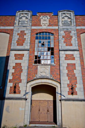 A.L. Miller High School in Macon, which was erected in 1930 as an all girls school, is now defunct and boarded up.