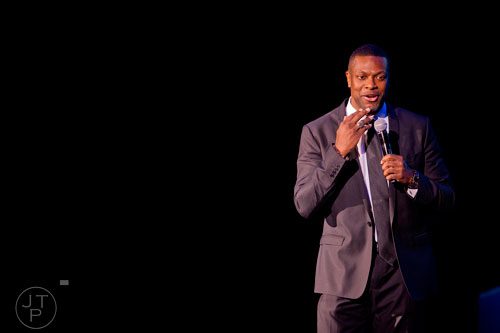 Chris Tucker hosts I've Known Rivers: A Legendary Life, a tribute to Joseph E. Lowery's 92nd birthday celebration at Morehouse College in Atlanta on Sunday, October 6, 2013. 