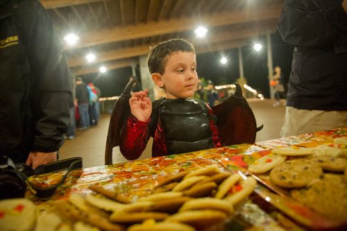 Marco Reyes tries to decide which cookie he wants after taking a Halloween Hike at the Chattahoochee Nature Center in Roswell on Saturday, October 19, 2013.