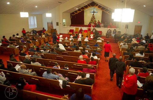 Sunday worship services at Mt. Welcome Missionary Baptist Church in Decatur on December 8, 2013.