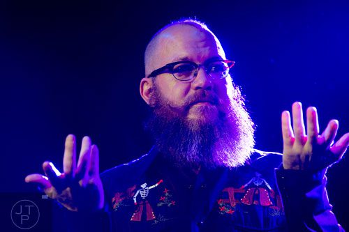 Keith Martin competes during Battle of the Beards at Smith's Olde Bar in Atlanta on Saturday, December 14, 2013. 