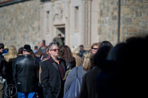 Well over 1,000 people attend the graveside services for Ria Pell at Westview Cemetery in Atlanta on Saturday, November 30, 2013. 