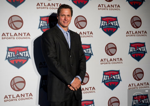 Former Atlanta Hawks player Tom Gugliotta walks the red carpet during the 9th annual Atlanta Sports Awards at the Fox Theatre on Wednesday, March 5, 2014. 
