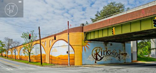 The mural at the Rockyford Bridge at College Ave. on Thursday, April 17, 2014.