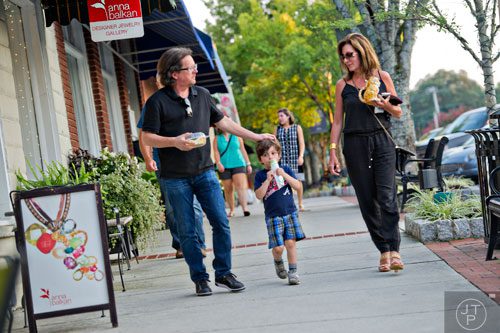 A glimpse into life in downtown Norcross on Friday, August 15, 2014.