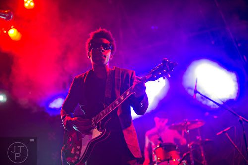 Curtis Harding performs on stage at The Goat Farm in Atlanta on Saturday, October 4, 2014. 