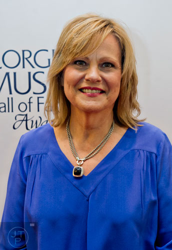 Jan Smith walks the red carpet for the 2014 Georgia Music Hall of Fame Awards at the Georgia World Congress Center in Atlanta on Saturday, October 11, 2014. 
