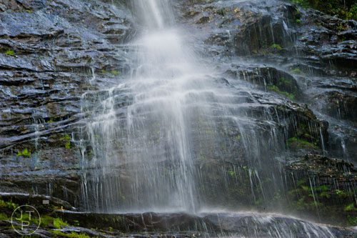 Water cascades down Amicalola Falls at Amicalola State Park in Dawsonville on Tuesday, September 23, 2014.