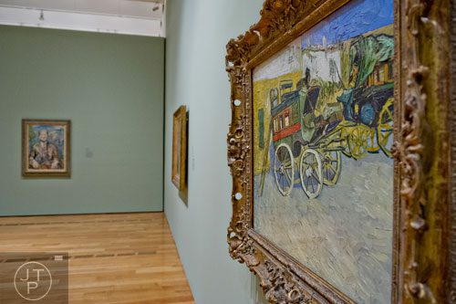 Vincent van Gogh's Tarascon Stagecoach sits on display in the High Museum of Art's new "Cezanne and the Modern: Masterpieces of European Art from the Pearlman Collection" exhibit on Tuesday, October 14, 2014.  