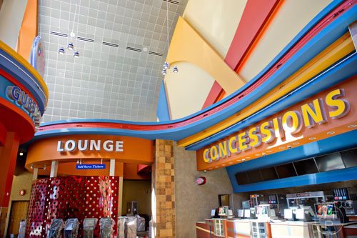 The lobby inside Regal Cinemas at the new Avalon development in Alpharetta on Friday, October 17, 2014. 