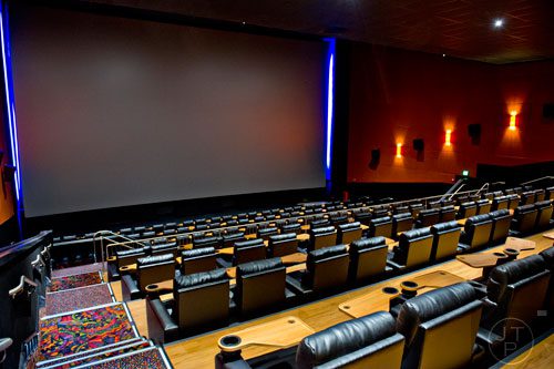 Premium seating in one of the 12 theaters inside Regal Cinemas at the new Avalon development in Alpharetta on Friday, October 17, 2014. 