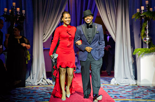 Will Packer (right) is introduced during the 31st annual United Negro College Fund Mayor's Masked Ball at the Atlanta Marriott Marquis in downtown on Saturday, December 20, 2014. 