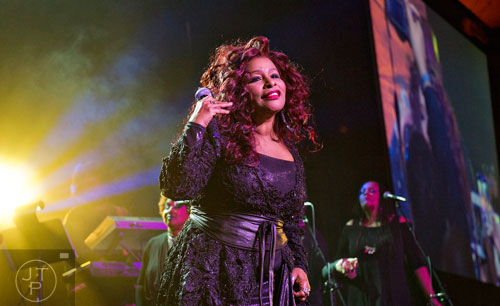 Chaka Khan performs on stage during the 31st annual United Negro College Fund Mayor's Masked Ball at the Atlanta Marriott Marquis in downtown on Saturday, December 20, 2014. 