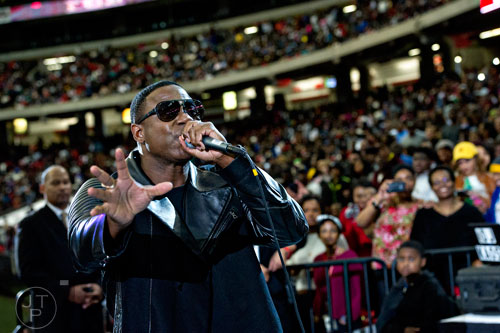 Recording artist Doug E. Fresh performs during the Honda Battle of the Bands at the Georgia Done in Atlanta on Saturday, January 24, 2015. 