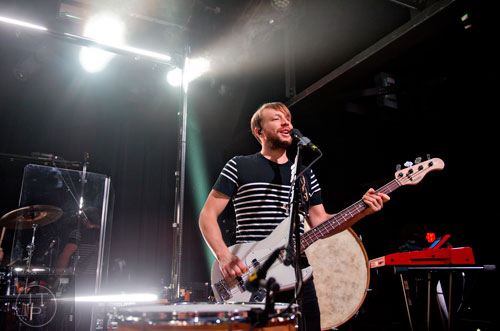 Imagine Dragons' Ben McKee performs on stage at Terminal West in Atlanta to a sold out show on Wednesday, February 25, 2015.   