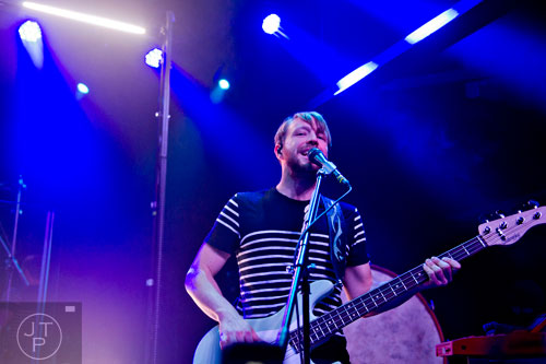 Imagine Dragons' Ben McKee performs on stage at Terminal West in Atlanta to a sold out show on Wednesday, February 25, 2015. 