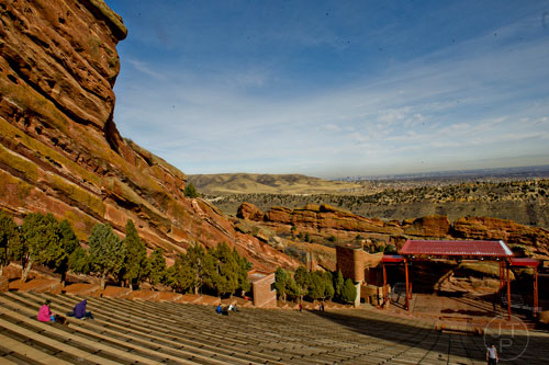 The amphitheater at Red Rocks Park in Jefferson County, Colorado on Thursday, February 12, 2015.