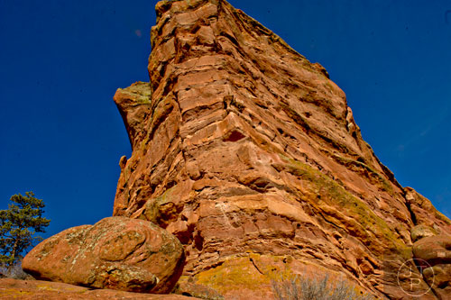 Ship Rock at Red Rocks Park near Jefferson County, Colorado on Thursday, February 12, 2015.