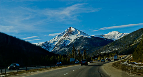 The Rocky Mountains from I-70 on the way to Breckenridge on Thursday, February 12, 2015.