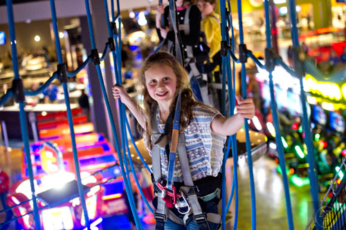 The high ropes course at Main Event Entertainment in Alpharetta on Friday, February 20, 2015.