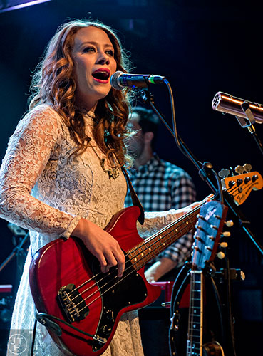 Kanene Donehey Pipkin of the band The Lone Bellow performs on stage at Terminal West in Atlanta on Wednesday, March 11, 2015. 