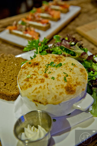 Some of the food fare at Mac McGee in Roswell includes shepherd's pie with ground lamb, peas, onions, carrots and celery topped with mashed potatoes served with greens and house made brown bread on Friday, February 27, 2015. 