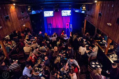 A sold out crowd waits for Billy Gardell to take the stage at The Punchline in Atlanta on Friday, March 20, 2015.