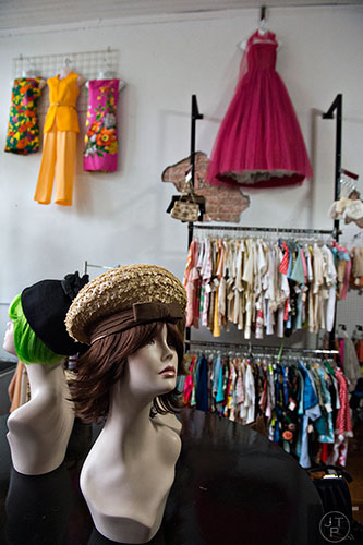 Hats and clothing at Vintage Ooollee in downtown Augusta on Thursday, March 26, 2015. Vintage Ooollee is a costume shop and vintage clothing store on Broad St.