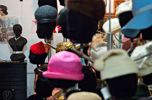 Hats at Vintage Ooollee in downtown Augusta on Thursday, March 26, 2015. Vintage Ooollee is a costume shop and vintage clothing store on Broad St.