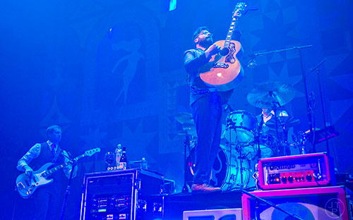 The Decemberists perform on stage at The Tabernacle in Atlanta on Friday, April 10, 2015.   