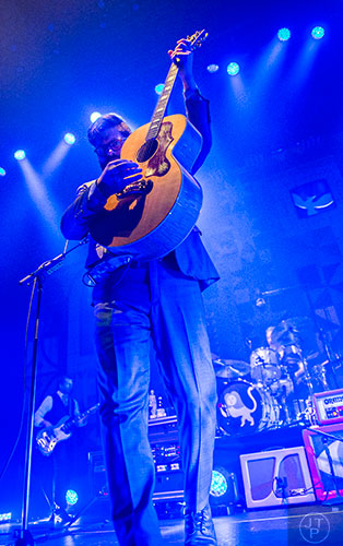 The Decemberists lead singer Colin Meloy performs on stage at The Tabernacle in Atlanta on Friday, April 10, 2015. 