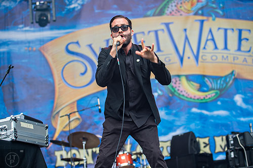 Big Data performs on stage during the SweetWater 420 Fest at Centennial Olympic Park in Atlanta on Friday, April 17, 2015. 