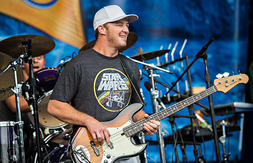Slightly Stoopid's Miles Doughty performs on stage during the last day of the SweetWater 420 Fest at Centennial Olympic Park in Atlanta on Sunday, April 19, 2015.