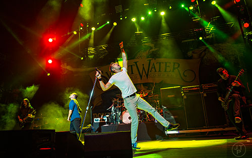 311 performs on stage during the last day of the SweetWater 420 Fest at Centennial Olympic Park in Atlanta on Sunday, April 19, 2015.