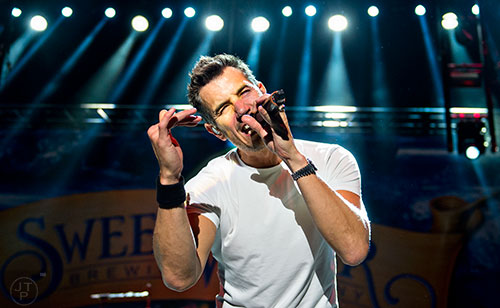 311's Nick Hexum performs on stage during the last day of the SweetWater 420 Fest at Centennial Olympic Park in Atlanta on Sunday, April 19, 2015. 